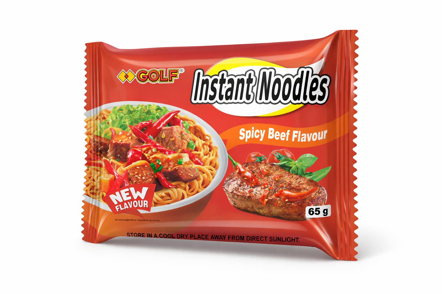 Spicy Beef Flavored Instant Noodle