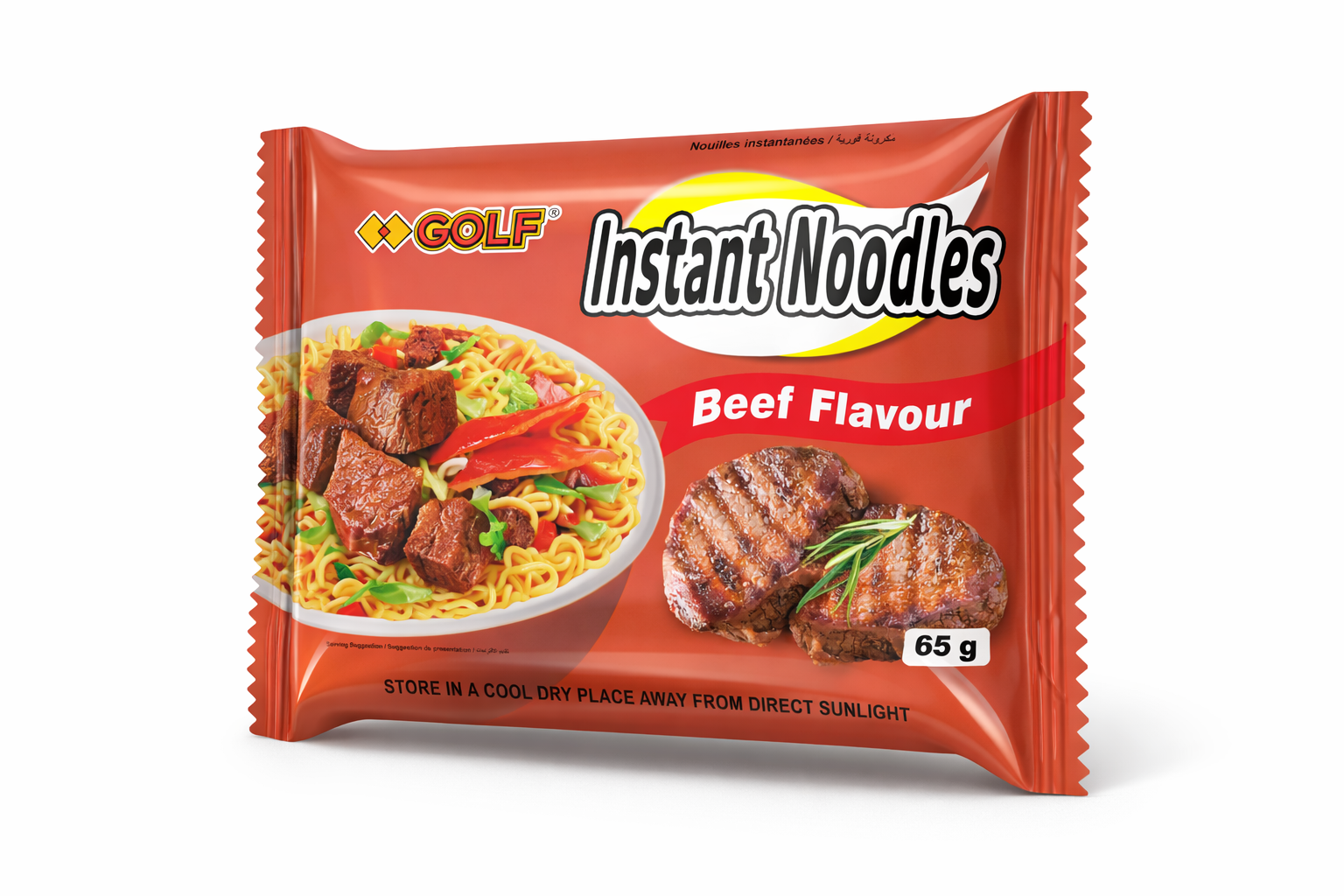 Beef Flavored Instant Noodle